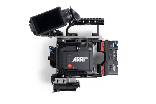 Side view of the Arri Alexa Mini LF camera with the Arri logo clearly visible