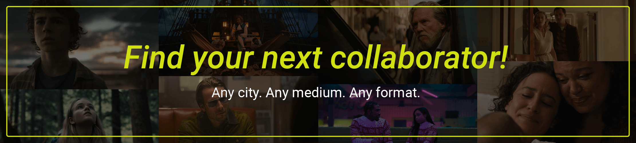 Find your next collaborator banner desktop