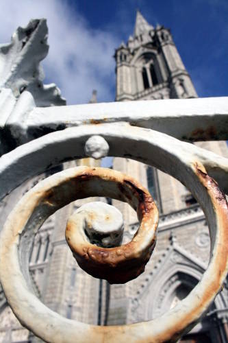 Cobh Cathedral Through The Fence